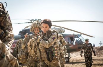 actress-from-our-girl-michelle-keegan-in-disaster-zone-surrounded-by-army-helicopter-in-backdrop